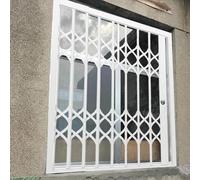 grille de fenêtre antivol Fenêtre Pliante Anti-eff Grille de sécurité rétractable, garde-corps pliant for fenêtre extérieure, for chambre d'enfant, grenier, abri jardin(47x59in/120x150cm)