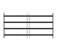 Grille de fenêtre en acier revêtu par pulvérisation - 115 x 60 cm - Noir - Réglable en largeur avec 4 traverses - Pour intérieur et extérieur protégé - Résistant aux intempéries et à la corrosion
