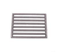 Grille de feu carrée en fonte de 40,6 cm de rechange pour poêle à bois - Support de combustible solide robuste avec bords incurvés H 37 x l 26 cm (21,5 x 16 cm)