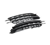Grille de feu de brouillard avant de voiture de rechange pour berline A6 C7 sans ACC 2012-2015 - Style RS6 (noir brillant) (argent chromé)