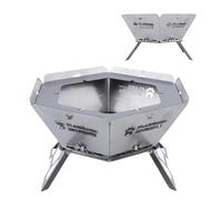 Grille de feu de camp pour feu de camp - Grilles hexagonales pour camping - Grilles à charbon portables, grilles pour feux de camp, barbecues de camping pour cuisiner au