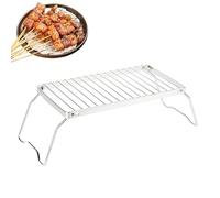 Grille de feu pour le camping, gril de feu de camp pliable | Grille de feu de camp pliante en acier inoxydable - Barbecue, grille à griller, équipement de cuisson pour feu de camp pour les aventures e