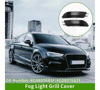 Grille De Feux Antibrouillard No.4G0807681F/4G0807682F Pour Audi A6 C7 2012-2015 Noir Couvercle De Feux Avant Gauche Droit Inserts Couverture Feux InfšŠrieurs Avant En Abs 1 Paire