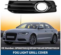 Grille De feux- Antibrouillard No.8P0807681Q/8P0807681Af/8P0807681M Pour Audi A3 8P 2009-2013 Couvercle De feux- Antibrouillard Avant Gauche Pour Pare-Chocs Abs 1 Pc Noir ArgentšŠ