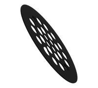 Grille de Filtration pour Siphon de Sol Ronde en Acier Inoxydable Noir | Anti-obstruction, Réutilisable, pour Garage et Salle de Bain, Bords Finition Lisses, Ajustement Sécurisé, 4,3 Pouces