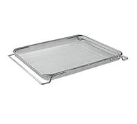 Grille de four à air en acier inoxydable pour déshydratation des aliments | Accessoire de four à air en maille fine, zone alimentaire définie avec bord surélevé, poignées s'étendant au-delà des côtés
