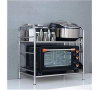 Grille de four à micro-ondes en acier inoxydable 304 avec garde-corps double couche étagère à épices facile à installer Solution de rangement de cuisine
