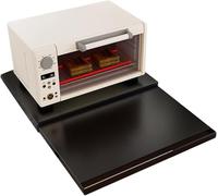 Grille De Four à Micro-Ondes, étagère Coulissante en Acier Au Carbone avec Fermeture Amortie Coulissante Et Extension Complète, Tiroirs Coulissants pour La Cuisine, White, 2pcs