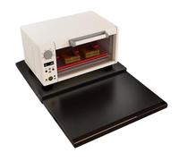 Grille de four à micro-ondes - Étagère coulissante en acier carbone avec fermeture douce et tiroirs d'extension complète - Solution de rangement peu encombrante pour les essentiels de cuisine
