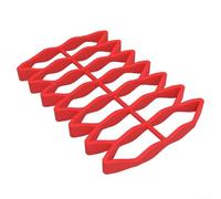 Grille de four en silicone pour rôtir et refroidir les aliments, élève les ingrédients pour favoriser l'uniforme de la cuisson et réduire les brûlures avec antiadhésif pour un nettoyage facile (rouge)