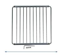 Grille de cuisson - Grille de cuisson - 230-400 x 230 mm - Extensible et extensible grâce à une grille supplémentaire de 4 cm - Chromé - Universel
