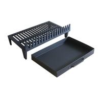 Grille de foyer avec cendrier pour cheminée insert bois brûleur poêle à bois grille à bûches support de combustion bac cendres foyer chauffage bois intérieur extérieur