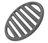 Grille de Foyer Ronde en Fonte, Accessoire Barbecue, 1 Pièce | Support de Charbon, Conception à Barreaux Larges, pour Steaks et Briquettes, Noir