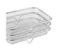 Grille de friteuse à air 3 couches en acier inoxydable empilable pour déshydratation des aliments branchis Accessoire pour friteuse à air chaud Permet de cuire plusieurs aliments en une seule fois
