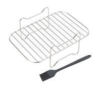 Grille De Friteuse Inox Multi Couches, Support Déshydrateur et Grille Toast, 20x14x8cm - Antiadhérent, Résistant à La Chaleur, Compatible Avec Friteuses Multi Marques