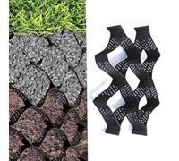 Grille de gazon en polyéthylène - Stabilisateur de gravier pour une utilisation en extérieur, serre et terrasse - 4 x 8 m - Protection de gazon robuste