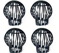 Grille de gouttière, 4 pièces, filtre de gouttière, grille anti-feuilles en plastique, filtre de gouttière pour gouttières, fossés, égouts, décoration d'intérieur noire de salle de bain, rentrée des c