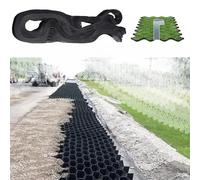 Grille de gravier de 4,6 x 7 m - Stabilisateur de sol de 5,1 cm pour jardin, aménagement paysager, parkings, allées et pentes - Empêche les ornières de boue et l'érosion - Système de retenue