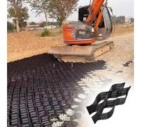 Grille de gravier en plastique robuste pour aménagement paysager, géogrille perméable de 5 cm de profondeur (1 x 2 m), idéale pour allée et mur de soutènement, solution durable et d'évacuation de