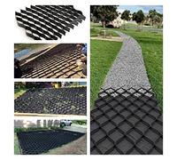 Grille de gravier en polyéthylène de 5,1 cm de haut pour allée, abri de jardin, fondation paysagère, système de stabilisation du sol robuste pour les allées et l'extérieur