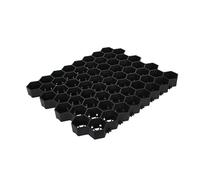 Grille de Gravier for allées, pavés en béton et grilles de Sol, Combinaison de Tapis de Gravier et de Gazon, for aménagement paysager en Pente et parkings(500x500x40-2mm)