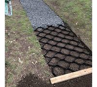 Grille de gravier pour allée, stabilisateur de sol géogrille pour allée et terrasse extérieure, pavés perméables pour travaux de sous-sol avec remplissage de gravier de pois