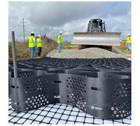 Grille de gravier robuste 4 Po épaisseur 5 x 7 m perméable pour allée, terrasse, enclos de chevaux, stabilisation de pente de gravier, renforcement des allées