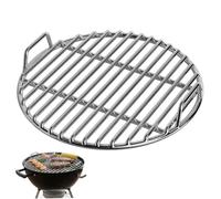 Grille de gril en acier inoxydable, remplacement robuste de 14 pouces diamètre avec poignées pour griller, fumer, rôtir
