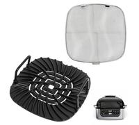Grille de gril et bouclier anti-éclaboussures de rechange pour Ninja AG301 Foodi 5 en 1, grille anti-adhésive et écran anti-éclaboussures en acier inoxydable pour Ninja Foodi AG300, AG301C, AG302,