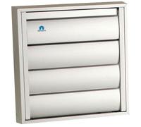 Renson Grille de hotte 210 x 210 mm aluminium gris RAL9006 Modèle 10114