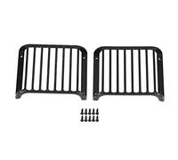 Grille de Lumière RC en Métal Couverture de Protection de Grille de Garde de Lampe Avant Durable pour Traxxas TRX4 1/10 Échelle RC Crawler Voiture Noir 4,5 x 3,8 x 1 cm 2 Pièces