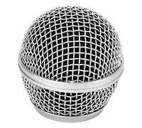 Grille de Microphone, Grille en Maille à Tête Sphérique de Microphone en Métal Intégrée en Coton de Prévention des éruptions pour Microphone Shure SM58