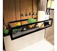 Grille de montage au plafond 60/80/100/120 cm décorations flottantes présentoirs support de pot de fleur support de verre à vin, étagère de rangement de cuisine, rayonnage suspendu en fer forgé