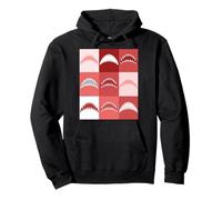 Grille de Morsure de Requin Rouge Bordeaux Bordeaux Sweat à Capuche