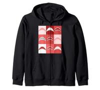 Grille de Morsure de Requin Rouge Bordeaux Bordeaux Sweat à Capuche