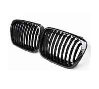 Grille De Pare-Choc Avant Centrale pour BMW E46 4 Portes 1998 1999 2000 2001 Style De Voiture Calandre Avant Noire Brillante Style À Lamelles Calandre Avant de Voiture(Gloss Black)