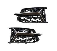 Grille de Pare-choc Grille De Pare-chocs Avant Noire Brillante Pour S6 A6 C8 RS6 Pour S-Line 2018-2024, Couvercle De Phare Antibrouillard En Nid D'abeille Calandre Pare-chocs(Silver)