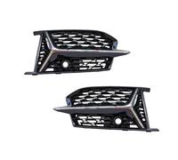 Grille de Pare-choc Grille De Pare-chocs Avant Noire Brillante Pour S6 A6 C8 RS6 Pour S-Line 2018-2024, Couvercle De Phare Antibrouillard En Nid D'abeille Calandre Pare-chocs(Chrome)