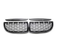 Grille De Pare-Chocs 4X Calandre En Maille Rein Pare-chocs Avant Voiture Avec Paupières Capot Pour BMW Pour E90 320i 323i 328i 335i 2005-2008 Style Météore Diamant Calandre Avant De Voiture