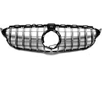Grille de Pare-Chocs Avant de Voiture pour Benz C-Class W205 Tuned GT 2019-2021 Calandres Avant Radiateur Couverture Capot Avant en Maille Nid d'abeille