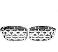 Grille de Pare-Chocs Avant de Voiture pour BMW X1 F48 2014-2019 Grille De Calandre Couverture Capot Avant en Maille Nid d'abeille