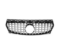 Grille De Pare Chocs Calandre De Style Pour AMG Noir Brillant Pour Benz Pour Classe CLA W117 C117 X117 2013-2019 Pare-chocs Diamants Noirs Chromés grille d'admission d'air(Silver 2)