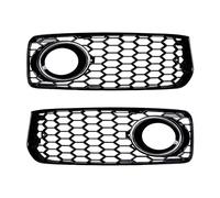Grille De Pare-Chocs Une Paire Chrome Argent Voiture Antibrouillard Lampe Grill Couverture Nid D'abeille Hexagonale Calandre Grill Pour A5 S-line/S5 B8 RS5 2008-2012 Calandre Avant De Voiture