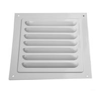 Grille de persienne carrée fabriquée à partir d'aluminium pour mur, plafond et couverture d'aération dans les environnements intérieurs et extérieurs (150 x 150 mm)