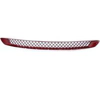 Grille de phare antibrouillard de rechange pour voiture Tesla pour modèle Y 2019-2023 pare-chocs inférieur de course (motif en fibre de carbone) (rouge)