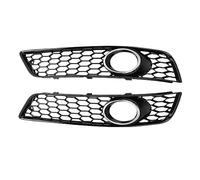 Grille de phare antibrouillard de voiture 8P0807682D 8P0807681D 2 pièces ABS gauche droite antibrouillard calandre gril antibrouillard couvercle A3 8P 2009-2013(Silver Ring Standard)