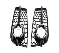 Grille de phare antibrouillard TT 8J 2006-2014 8J080768201C 8J080768101C 2x Garniture de couvercle de lampe de calandre de feu antibrouillard de voiture H1ycomb(Argent)