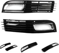 Grille de phares antibrouillard, plastique durable, compatible avec l'Audi A8, calandre inférieure de pare-chocs, gauche et droite