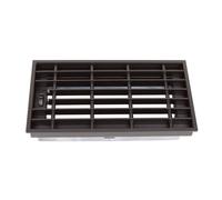 Grille de plafond à ailettes réglables Noir 450 x 240 mm