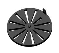 Grille de poêle - Convient pour les poêles Hase in perçu du modèle - Grille de cheminée en acier massif - Ignifuge et résistant à la chaleur - Grille de poêle grille de feu grille four [Ø 170 x 10